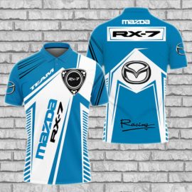 Gift For Him Gift For Husband Mazda RX7 Car Fan Gift 3D Polo Shirt