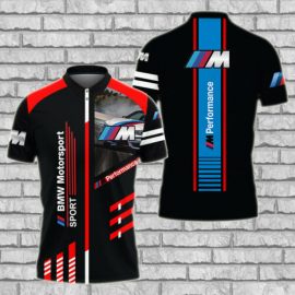 Gift For Him Gift For Husband BMW luxury Car Fan Gift 3D Polo Shirt