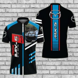 Gift For Him Gift For Husband Mazda MX5 Racing Fan Gift 3D Polo Shirt