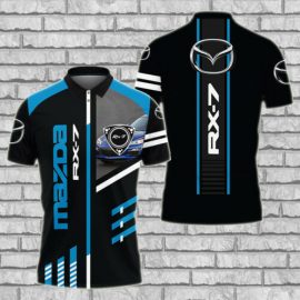 Gift For Him Gift For Husband Mazda RX7 Racing Car Fan Gift 3D Polo Shirt
