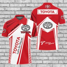Gift For Him Gift For Husband Toyota Racing Car Fan Gift 3D Polo Shirt