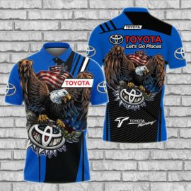 Gift For Him Gift For Husband Eagle Toyota Racing CarFan Gift 3D Polo Shirt