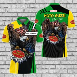 Gift For Him Gift For Husband Eagle Moto Guzzi Racing Car Fan Gift 3D Polo Shirt