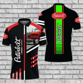 Gift For Him Gift For Husband Peterbilt Racing Truck Fan Gift 3D Polo Shirt