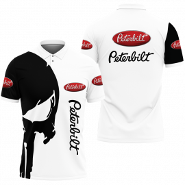 Gift For Him Gift For Husband Skull Peterbilt Fan Gift 3D Polo Shirt
