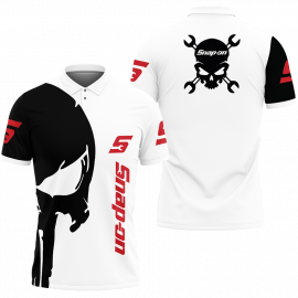 Gift For Him Gift For Husband Skull Snap On Fan Gift 3D Polo Shirt