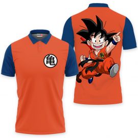 Gift Ideas Goku Kid Polo Shirts Dragon Ball Custom Anime Merch Clothes SR1133