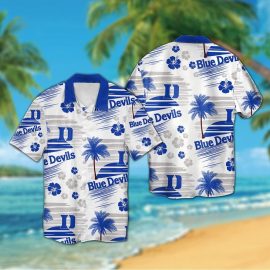 Gift Ideas 	Duke Blue Devils Short Sleeve Button Up Tropical Aloha Hawaiian Shirts For Men Women NCAA SR421