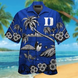 Gift Ideas 	Duke Blue Devils Short Sleeve Button Up Tropical Aloha Hawaiian Shirts For Men Women NCAA SR419
