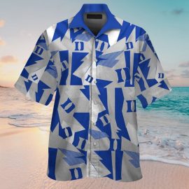Gift Ideas 	Duke Blue Devils Short Sleeve Button Up Tropical Aloha Hawaiian Shirts For Men Women NCAA SR412