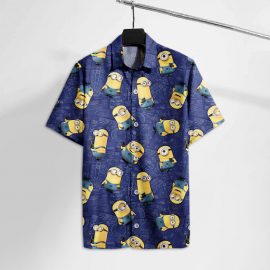Gift Ideas  Hawaiian Shirt  Mini Kevin Stuart and Bob Hawaii Tshirt Awesome Minions Aloha Shirt 2022 SR04