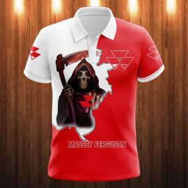Gifts For Him Gift For Husband Gift For Dad Skull Massey Ferguson 3K694 Fan Gift 3D Polo Shirt
