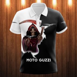 Gifts For Him Gift For Husband Gift For Dad Skull Moto Guzzi Motorcycles 3K697 Fan Gift 3D Polo Shirt