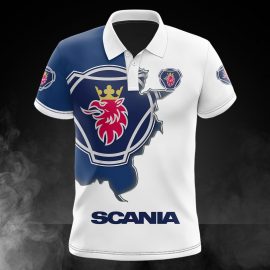Gifts For Him Gift For Husband Gift For Dad Scania AB Trucks 3K759 Fan Gift 3D Polo Shirt