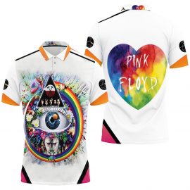 Gift Ideas Pink Floyd Rainbow Triangle Glass Eye Music Band Fan Gift 3D All Over Print Polo Shirt SR1704