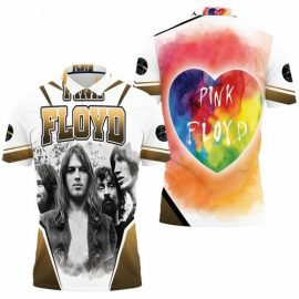 Gift Ideas Pink Floyd Rainbow Heart Popart Music Band Fan Gift 3D All Over Print Polo Shirt SR1700