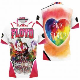 Gift Ideas Pink Floyd Rainbow Watercolor Members Portrait Music Band Fan Gift 3D All Over Print Polo Shirt SR1692
