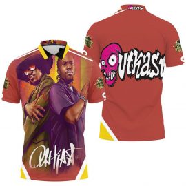 Gift Ideas Outkast Portrait Vintage Clan Hip Hop Fan Gift 3D All Over Print Polo Shirt SR1686