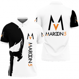 Gift Ideas MAROON 5 Black Skull Music Band basic Fan Gift 3D All Over Print Polo Shirt II0 SR1593