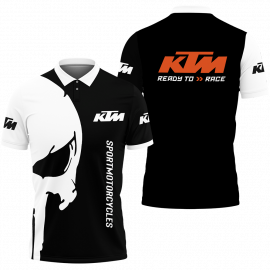 Gift Ideas Skull Red Bull Ktm Racing Fan Gift 3D All Over Print Polo Shirt II0 SR1491