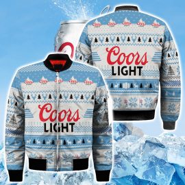 Coors Light Beer Ugly Christmas Men Bomber Jacket MH64