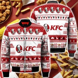 Kfc Ugly Christmas Men Bomber Jacket MH3