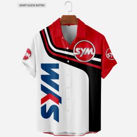 SYM Motors Cool Design Racing Style Hawaiian Button Shirt Gift Idea For Fan I