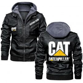 Caterpillar Inc Personalized Leather Jacket Warm Jacket Winter Outer Wear