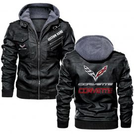 Chevrolet Corvette Personalized Leather Jacket Warm Jacket Winter Outer Wear