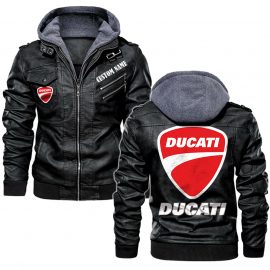 Ducati Personalized Leather Jacket Warm Jacket Winter Outer Wear