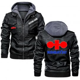 Komatsu Personalized Leather Jacket Warm Jacket Winter Outer Wear