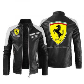 LaFerrari Personalized Leather Bomber Warm Jacket Winter Outer Wear