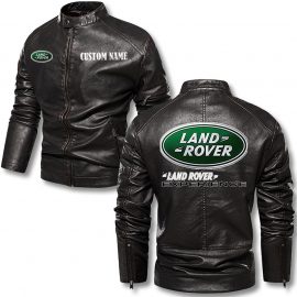 Land Rover Personalized Stand Collar Leather Jacket Warm Jacket Winter Outer Wear
