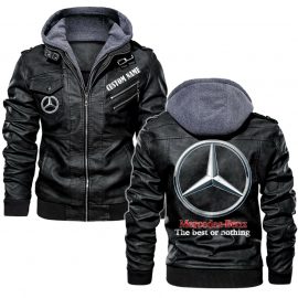Mercedes Benz Personalized Leather Jacket Warm Jacket Winter Outer Wear