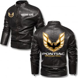 Pontiac Trans Am Perseonalized Stand Collar Leather Jacket Warm Jacket Winter Outer Wear