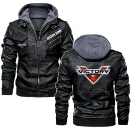 Victory Motorcycles Personalized Leather Jacket Warm Jacket Winter Outer Wear