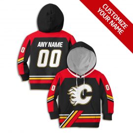 Personalized Name And Number Reverse Retro Home Jerseys Size Kid Calgary Flames