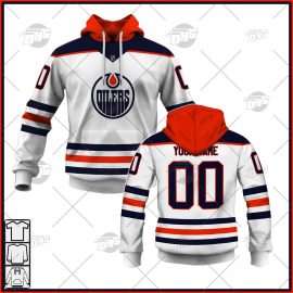Personalized Men Edmonton Oilers Orange Away Home Jersey