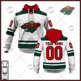 Personalized Men Minnesota Wild White Away Home Jersey