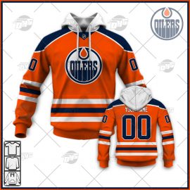 Personalized Men Edmonton Oilers Orange Home Jersey