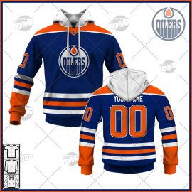 Personalized Men Edmonton Oilers Royal Alternate Home Jersey