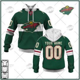Personalized Men Minnesota Wild Green Home Jersey