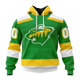 Minnesota Wild Reverse Retro Kits Pullover Jersey Zip Up Jersey For Fan LP6