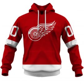 Personalized Detroit Red Wings Throwback Vintage Home Jersey