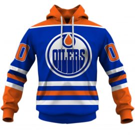 Personalized Edmonton Oilers 80s Throwback Vintage Hockey Away Jersey