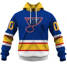 Personalized St Louis Blues Throwback Vintage Home Jersey