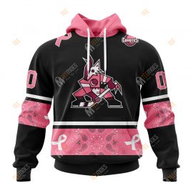 Arizona Coyotes Breast Cancer Awareness Month Support Pink Personalized Zip Up D1