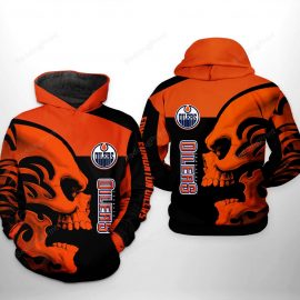 Edmonton Jersey Oilers Skull Pullover Jersey Edmonton Zip Up Jersey For Fan EO8