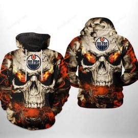 Edmonton Jersey Oilers Skull Pullover Jersey Edmonton Zip Up Jersey For Fan EO9