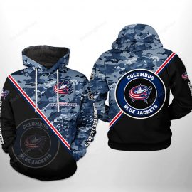 Columbus Blue Jackets Camo Team Pullover Jersey Zip Jersey For Men Women LP4